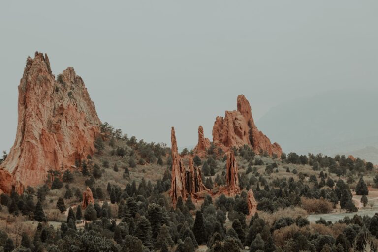 Breathtaking rock formations at Garden of the Gods, Colorado Springs.
